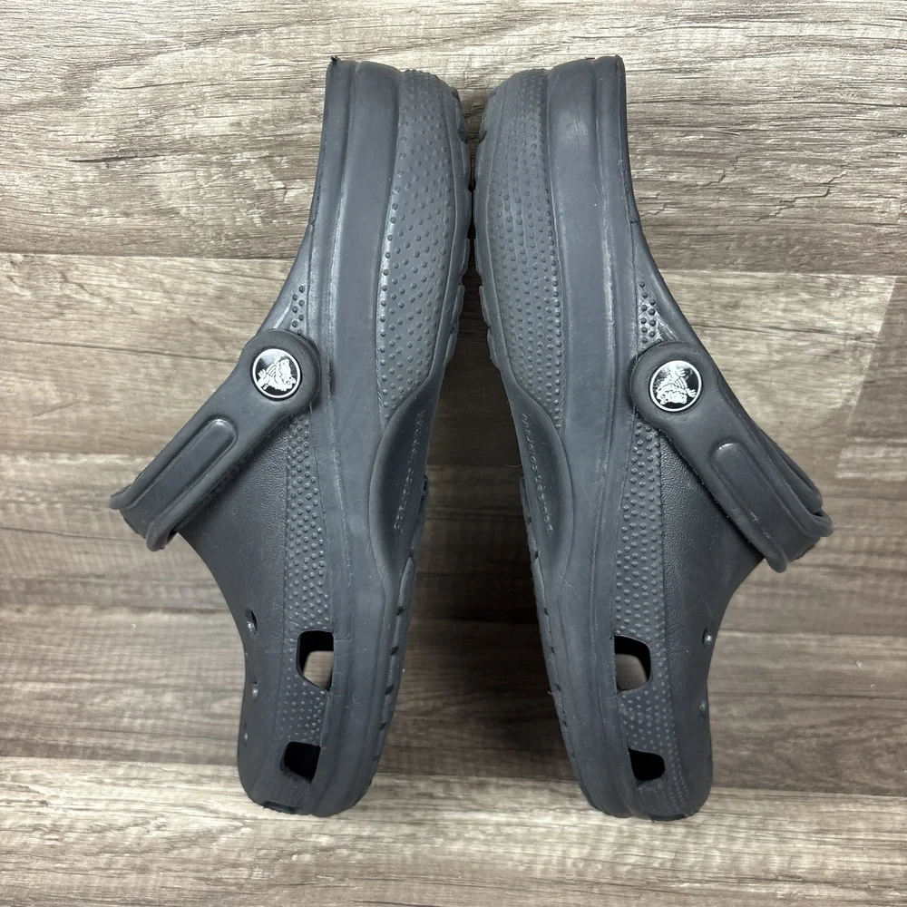 Crocs Classic Comfort Gray Black Mens US Size 10 Clogs